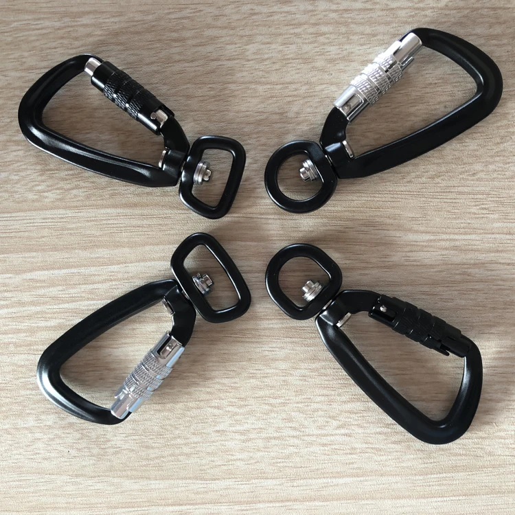 Многофункциональный поворотный карабин D-типа с поворотным замком крючком зажим для собачьего поводка гамак кемпинга