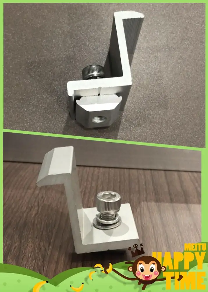 Solar panel hardware inter clamp end clamp for roof pv racking system