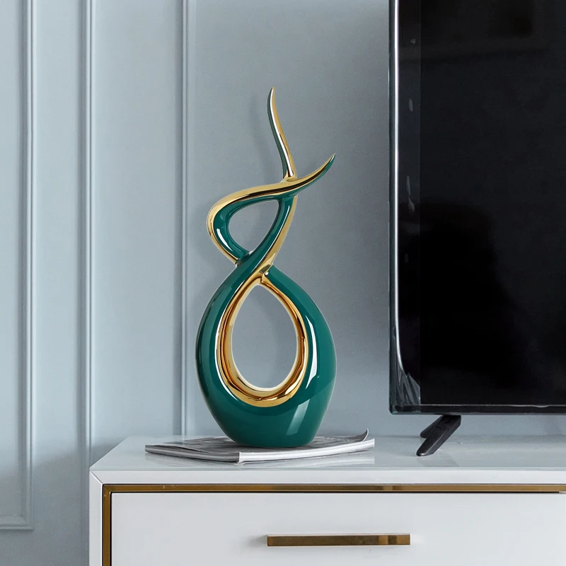 High quality european office room decors gold interior decoration ceramic home decor