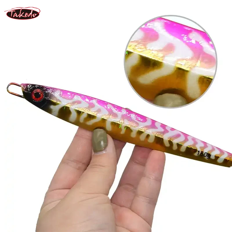 TAKEDO JY29 160g  16.5cm Lead Metal Jig Deep Sea Fast Sinking Speed Fall Bait Slow Jigging Fishing Jigs Lures