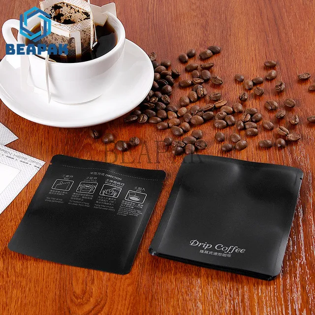 Customized Disposable Single Serve Empty Tea Packaging Sachet Paper Box Portable Hanging Ear Coffee Drip Filter Bag