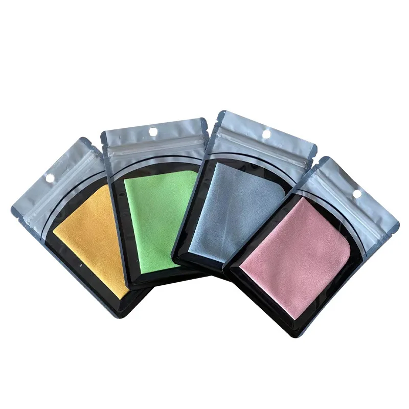 Wholesale glasses microfiber cloth individual packaging mobile phone lens cleaning cloth jewelry cloth custom logo