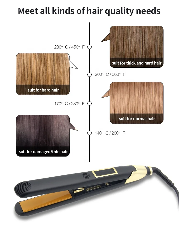 
Ulta 450F Flat Irons Ceramic Plates 2 in 1 Volums Straightening Curling Iron Hair Straightener Customs Flat Iron 