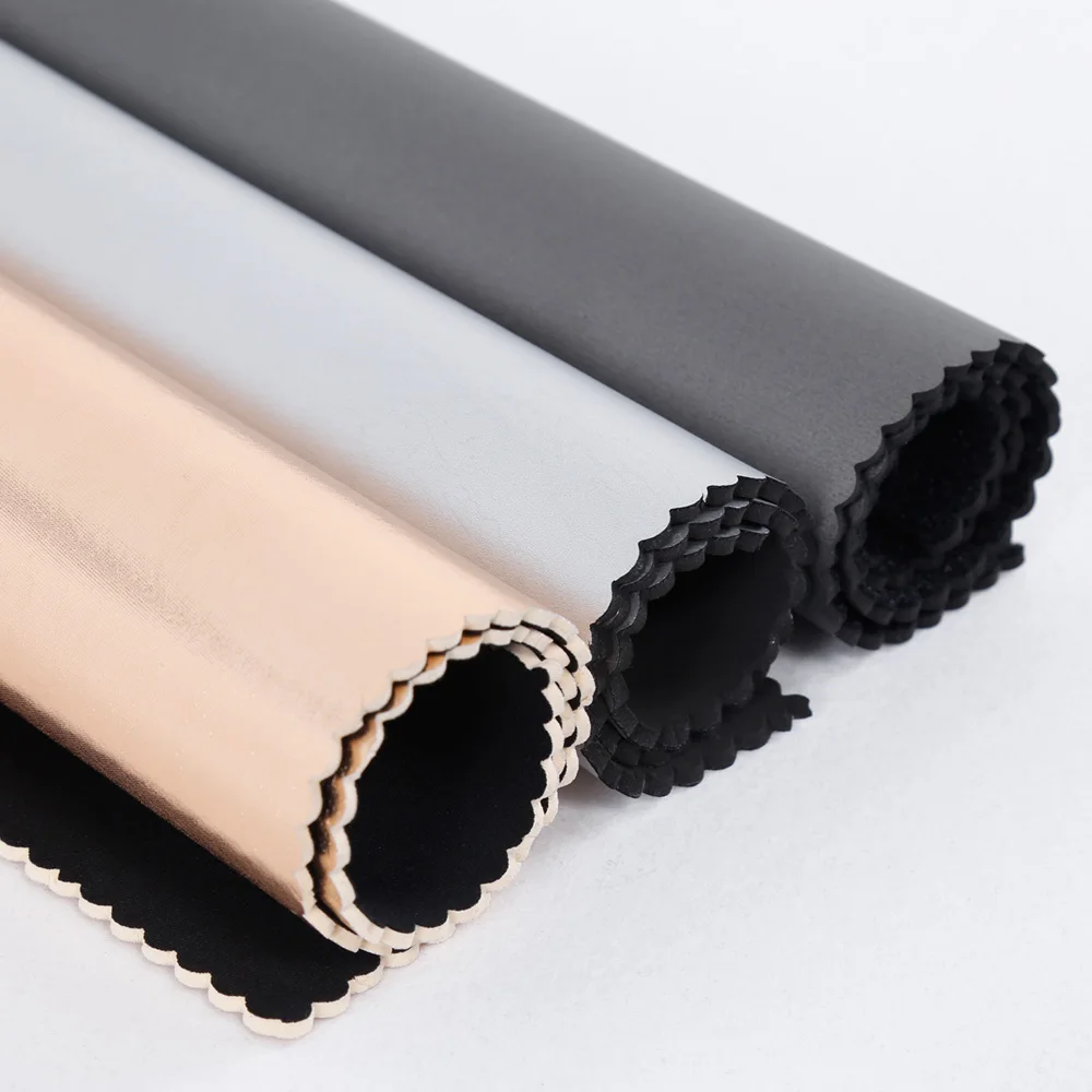 Bronzing Colors 3MM 5MM 7MM Fashion Bags Smooth Gold Shiny Neoprene Fabric