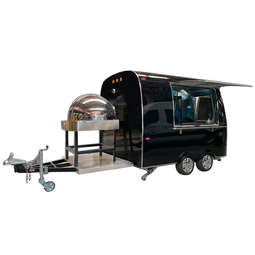 hot sale mobile airstream pizza oven food vending trailer truck van