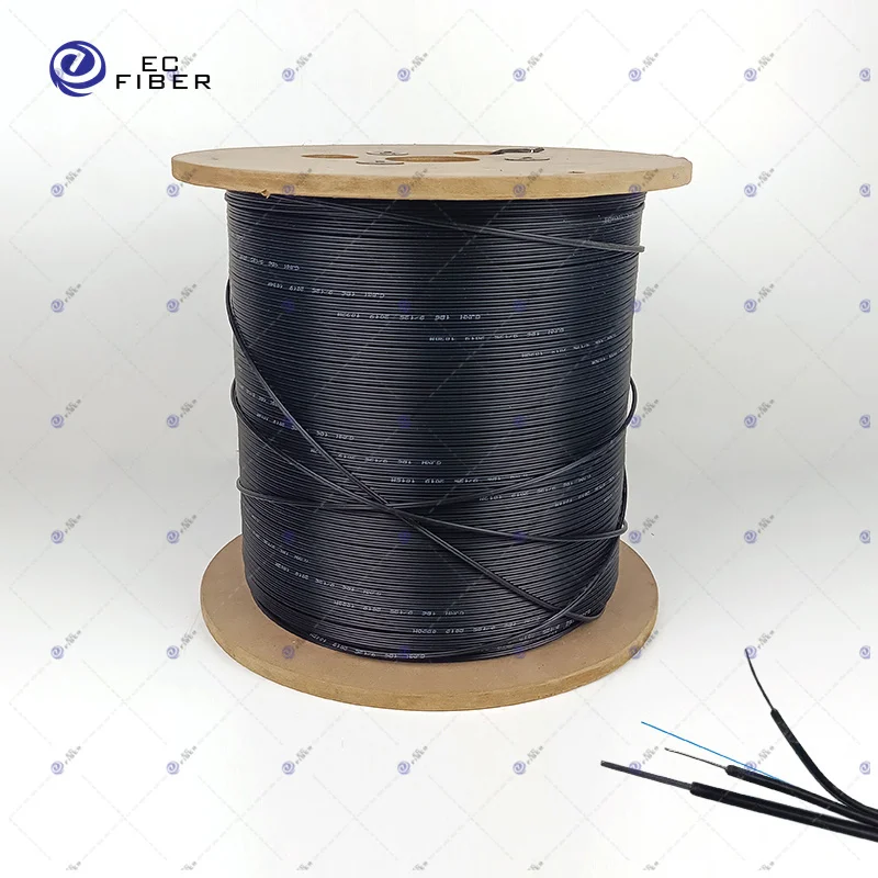 Manufacturer fiber optic cable fo 1 core g657a g652d 2 fo 4 fo 6fo 8fo dropcore kabel optik 1 core 1 wire ftth dropcore