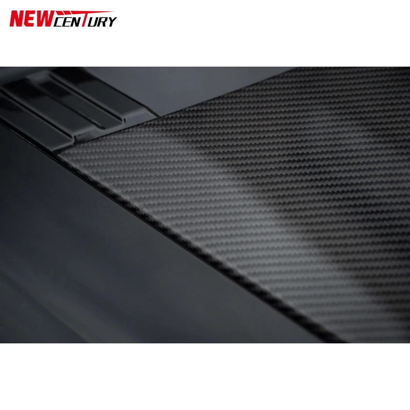 Carbon fiber material engine hood with transparent glass style for 2020-2023 Land Rover Defender