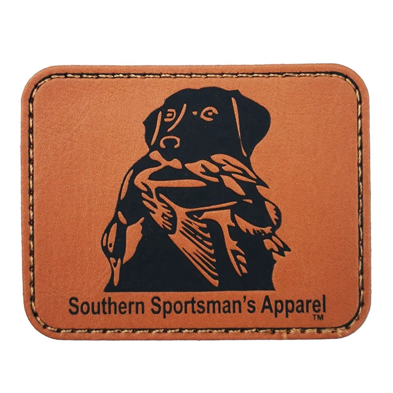 Brand Jeans PU Label Patch Embossed Custom logo Garment Clothes Leather Label Custom Leather Bag Tags