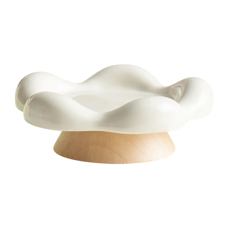 2024 Wholesale Split Ceramic Pet Flower Plate Bowl Elevated Mouth Neck Anti-Tipping Cat Dog Food Bowl Tilted Water Ceramic Bowl