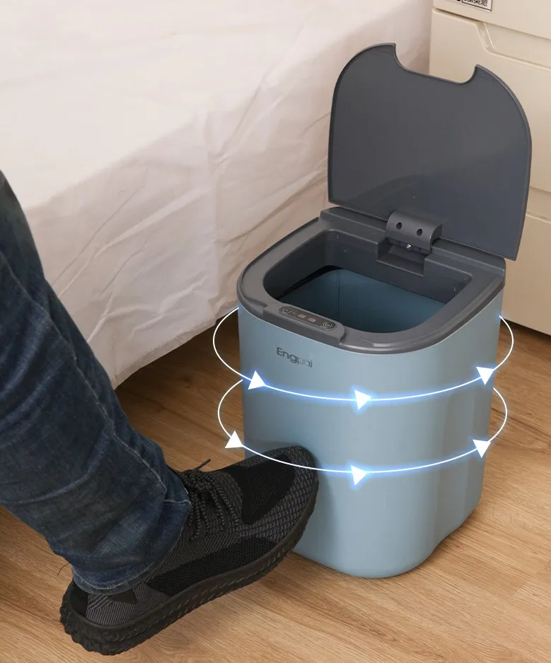 16L intelligent waste basket electric induction touchless dustbin automatic with sensor garbage bin smart trash can