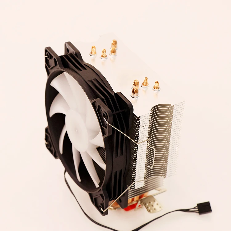 12V DC RGB CPU Fan Cooling Industrial Computer CPU DC 12V RGB Fan Aluminum RGB Fan Copper Heat Pipe CPU Heatsink for PC
