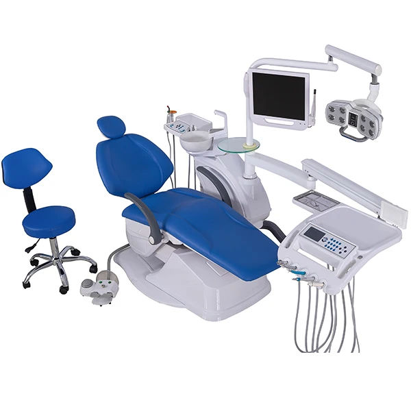 Luxury Dental Unit German Grade 9 Memories functions instrument tray Safety Dental Unit Chair