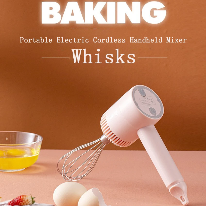 3-Speed Adjustable Cordless Garlic Chopper Electric Food Blenders Portable Egg Beater