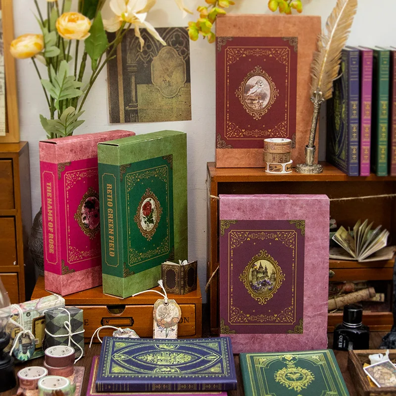 New gift box set retro account material combination sticker notebook diary notebooks journal