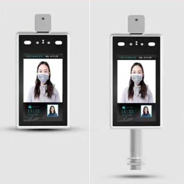 Тепловая температура обнаружения с функцией распознавания лиц контроля доступа по отпечаткам камера