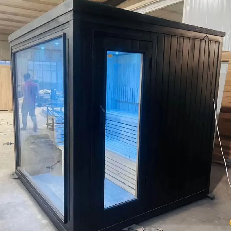 Custom Luxury Outdoor Red Cedar 6-8 Persons Traditional Steam Sauna Room