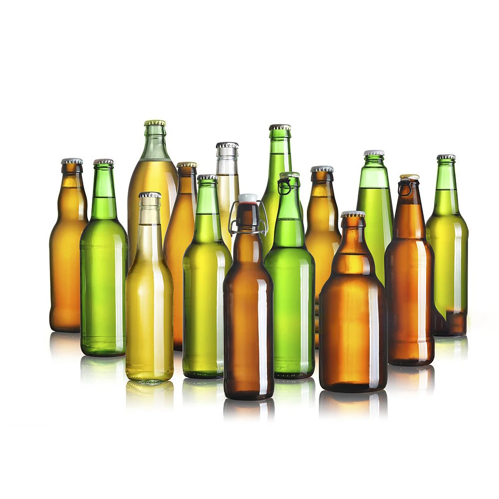 Factory low price high quality beer bottle glass bottle with lid