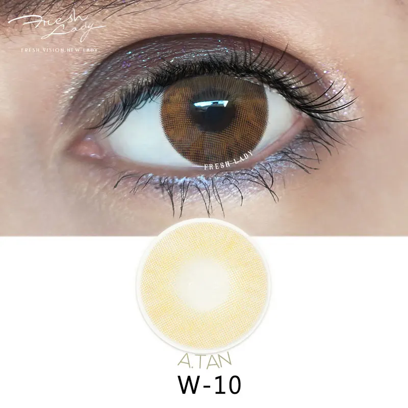 Freshlady new arrival portable creatively contact lens natural diamonds brand color eye lenses dark eyes