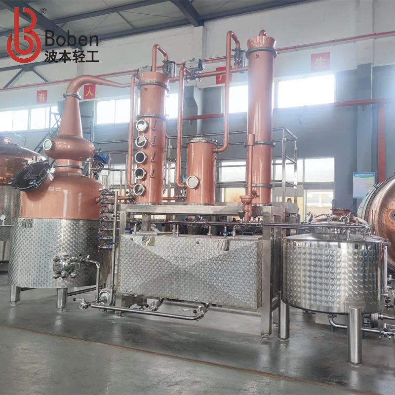 Factory Supply 600l Copper Still Pot Alcohol Boiler With Liquor Receiver Tank Whisky Gin Vodka Spirits Distillery Equipment