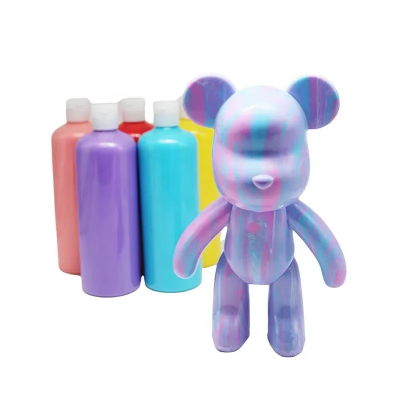 Wholesale 18cmTeddy Bear Violent Bear DIY Creative Blank Hands Painting Bear Figure Kit for Kids