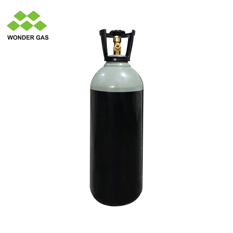 EN ISO9809-1 Standard 13.4L 200bar 203mm Capacity 10kg Co2 Gas Cylinder With Valve Plastic Handle