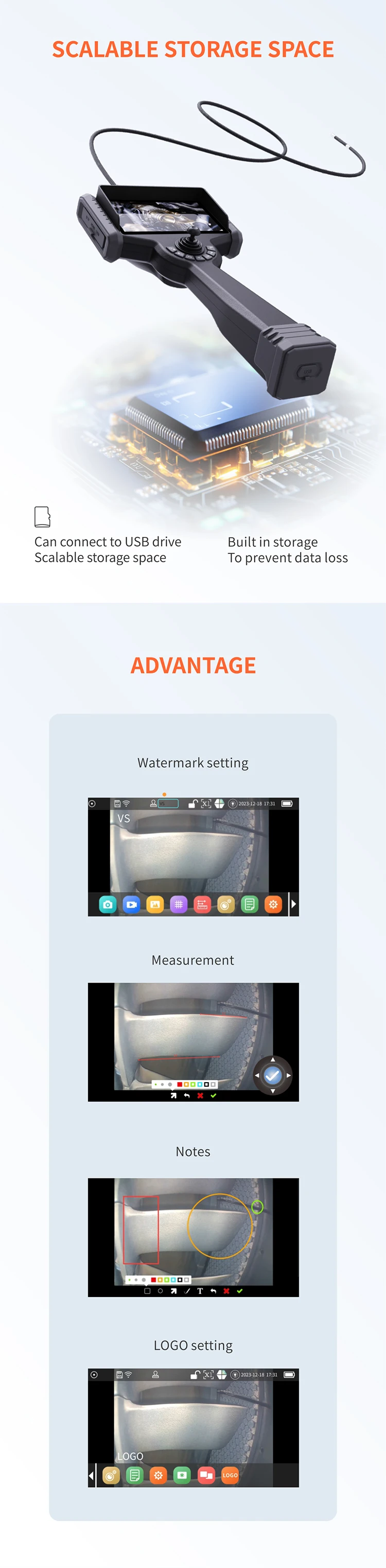 New Arrival1.8mm 2mm 4mm 6mm Articulating Wi-fi Endoscope 1080P Borescope Industrial Wifi USB Endoscope Camera with Dual Lens