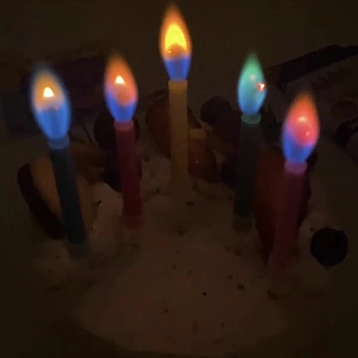 12 Pack Birthday Cake Candle Decor Supplies Color Flame Candles Magic Pillar Birthday Candles