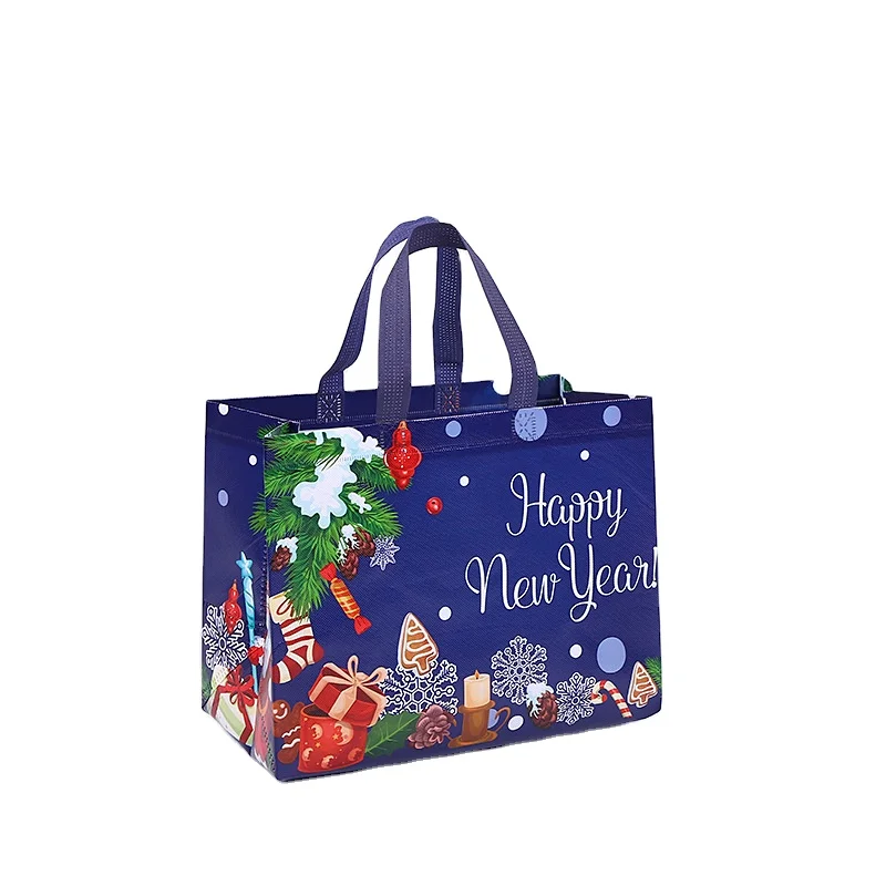 Christmas Candy Cookie Gift Bags Plastic Biscuits Snack Packaging Bags Xmas Party Decoration Favors Storage Bag
