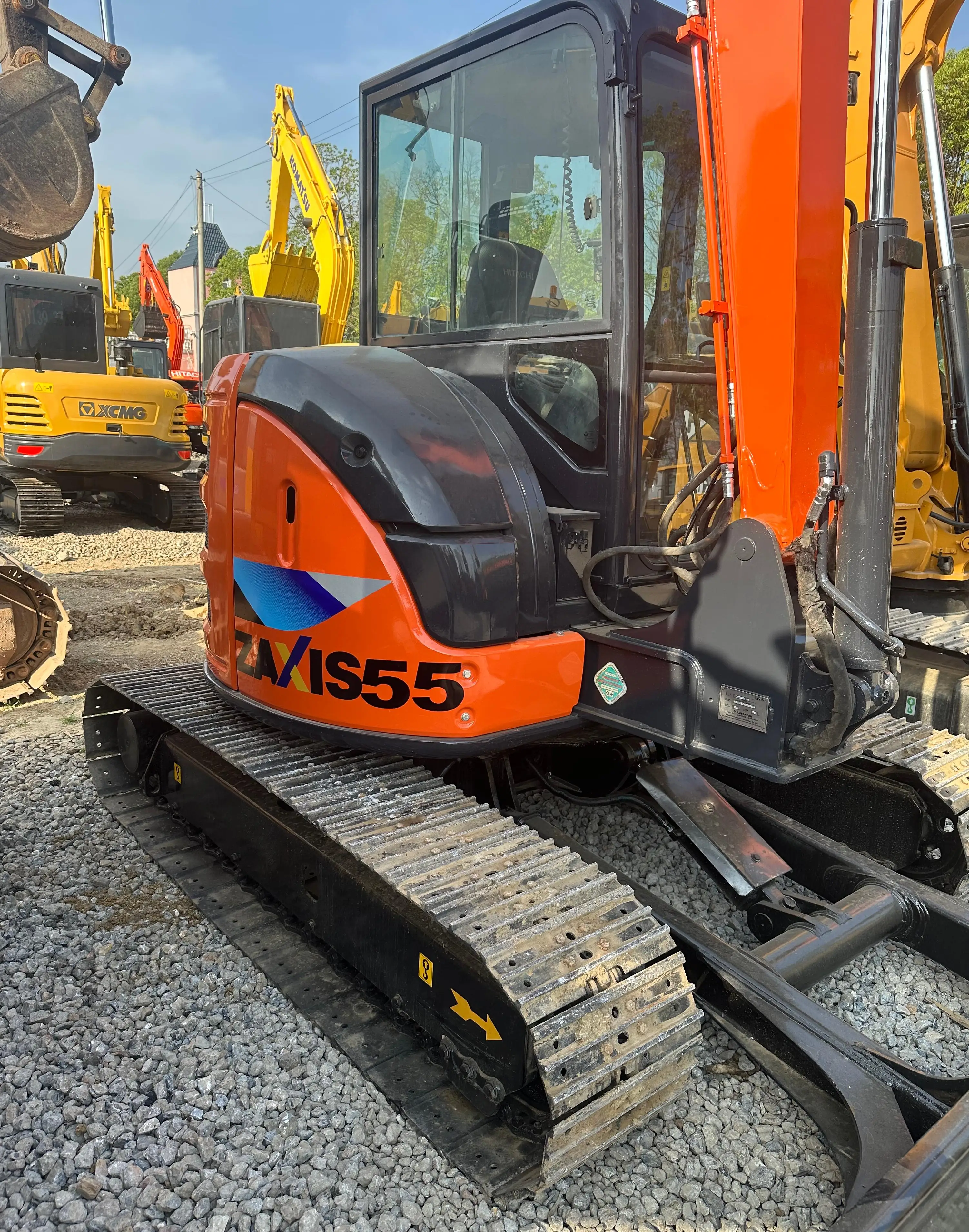 Hitachi Zaxis 55 Япония 5 тонн zx55/zx55u/zx55us/zx55usr мини-экскаватор резиновый гусеничный экскаватор для продажи