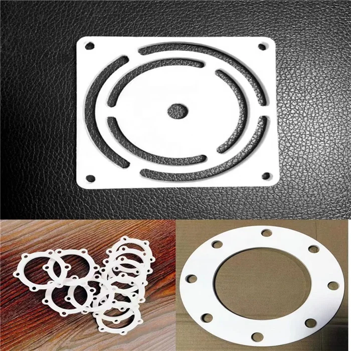 Customized Size Or Standard Size White Expand PTFE Gasket PTFE Rod And Sheet Gasket