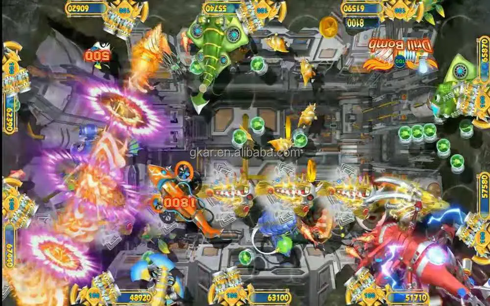 2025 Manufacturer Arcade 4/6 Player Metal/Wood Fish Table Game Software 22nd Century The Destroyer