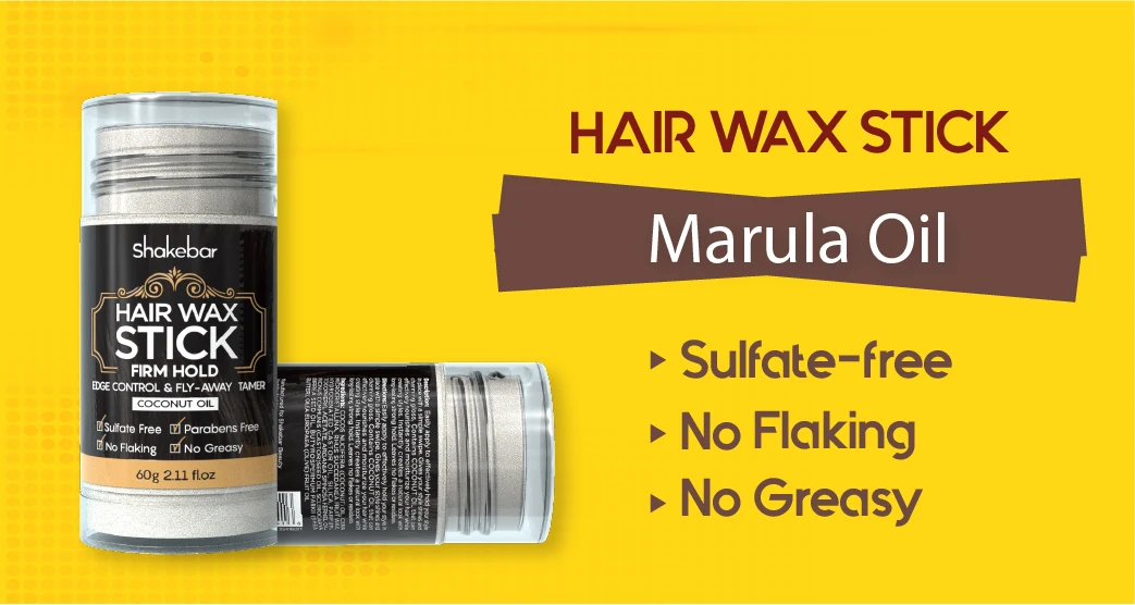 Shakebar Private Label Coconut Oil Nourishing Moisturizing Shine Styling Firm Hold Hair Wax Stick for African