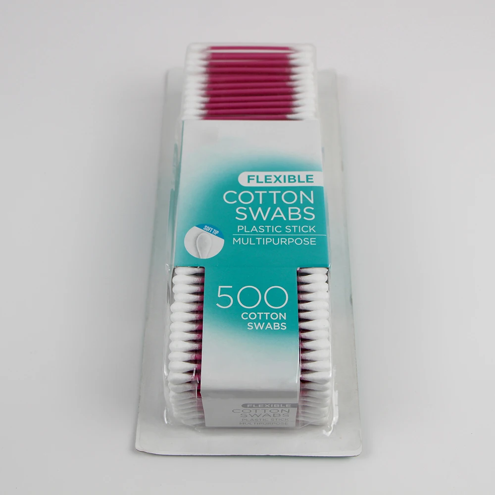 Disposable Q Tips Ear Cleaning Eco Friendly Paper Buds 500 Count Bamboo Sticks Suppliers Blister Packing Cotton Swabs
