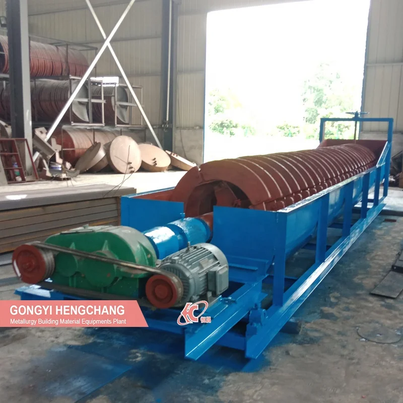 High efficiency gold washing mineral processing rivestone silica sand screw double spiral classifier machine price