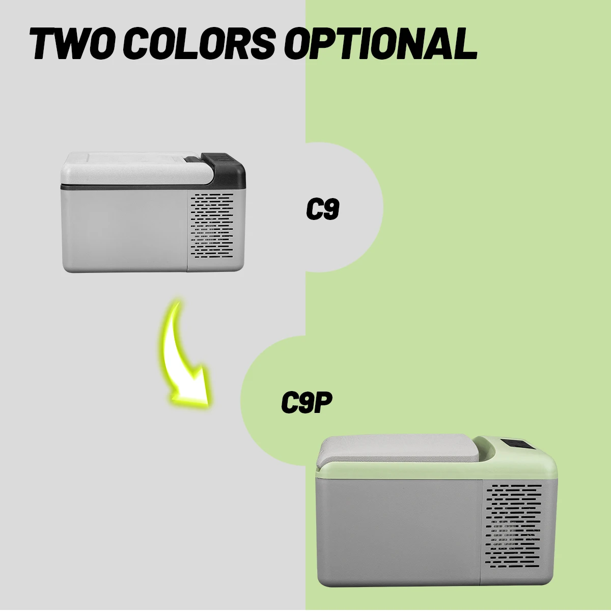 Alpicool C9 AC DC Compressor Small Fridge 9L Mini Fridge Freezer Car Refrigerator Portable Camping Cooler Box for Wholesale