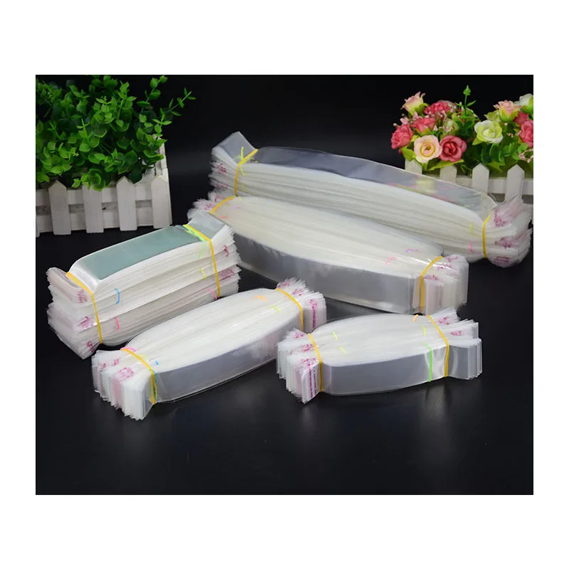 Custom OPP Self Adhesive Seal Plastic Bag With Round Hole Hook Transparent Resealable Cellophane Poly Storage Packaging Bag