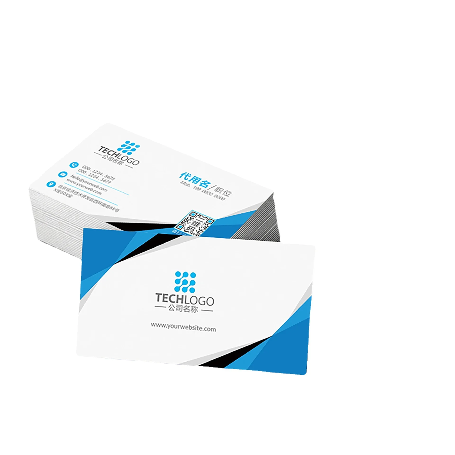 UV special paper business card printing Coated paper business card design printing hot gold double-sided color printing