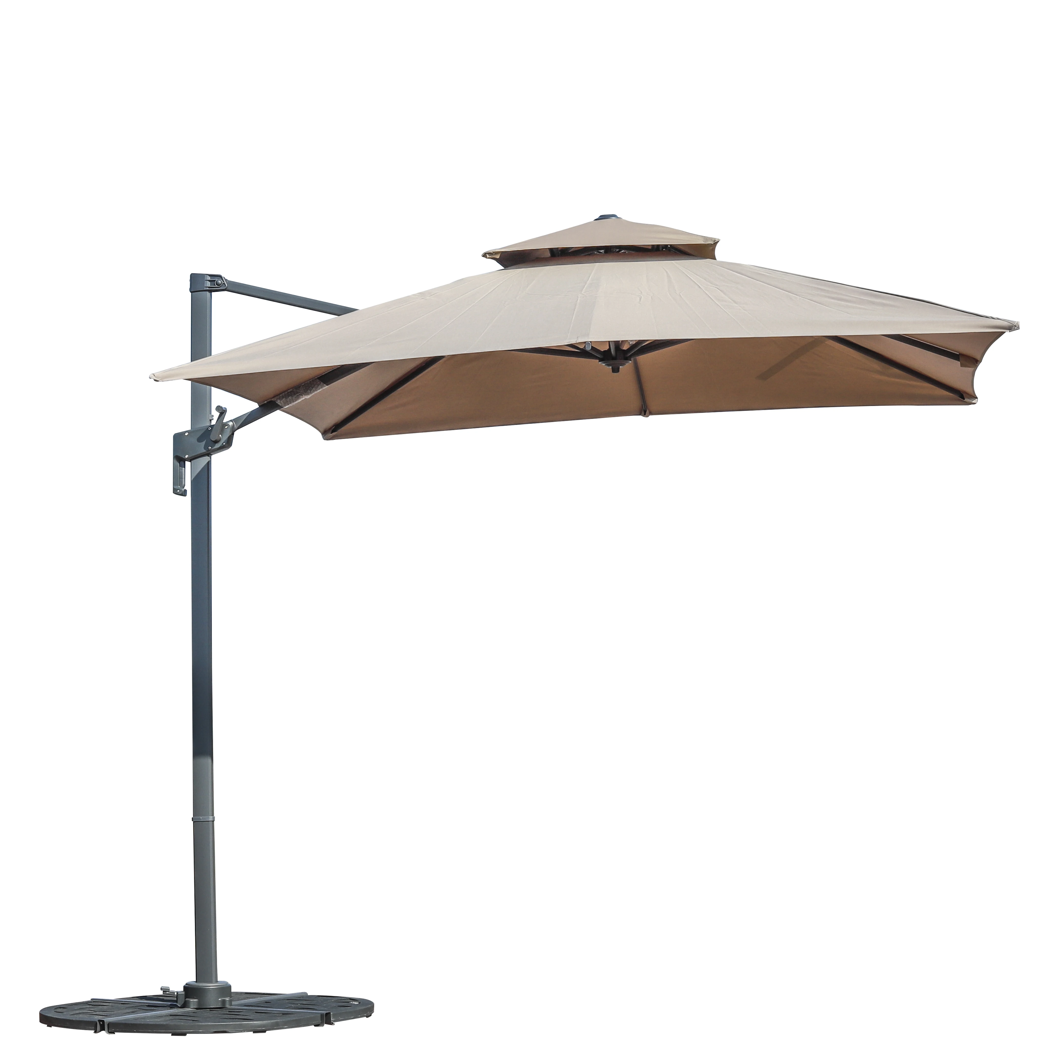 Hot Sale Outdoor 360 Degree Rotation Square Roma Aluminum Patio Umbrella Garden Parasol