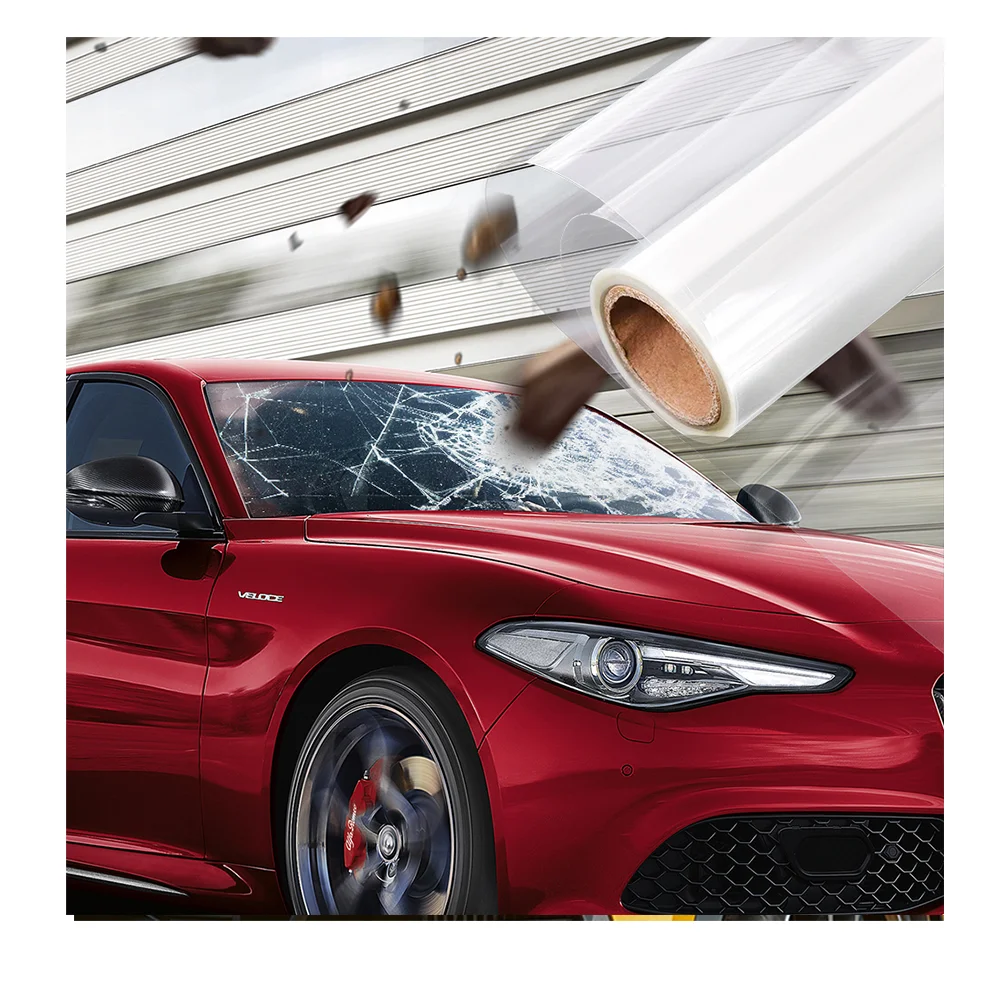 Anti-Flying Stone Explosion-proof TPU Security Anti Shatter  Safe Driving car protective film