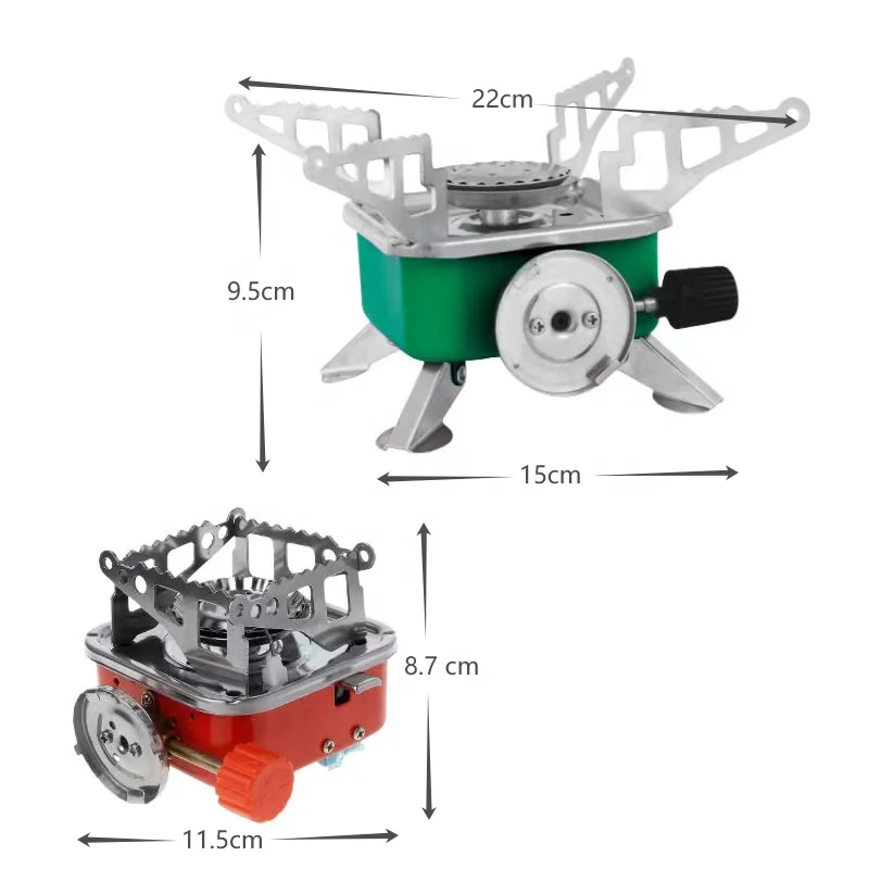 Outdoor mini small square stove gas stove portable folding stove for camping factory wholesale