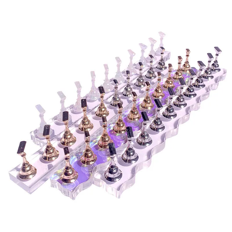 Magnetic Practice Display Acrylic Stand False Nail Tip Holder Nail Art Salon Tool Nail Art Accessories