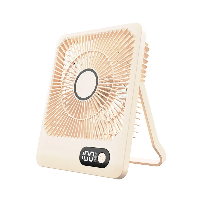 6 INCH Folding fan with Display Digital Personal Battery Operated Rechargeable small fan mini desktop fan