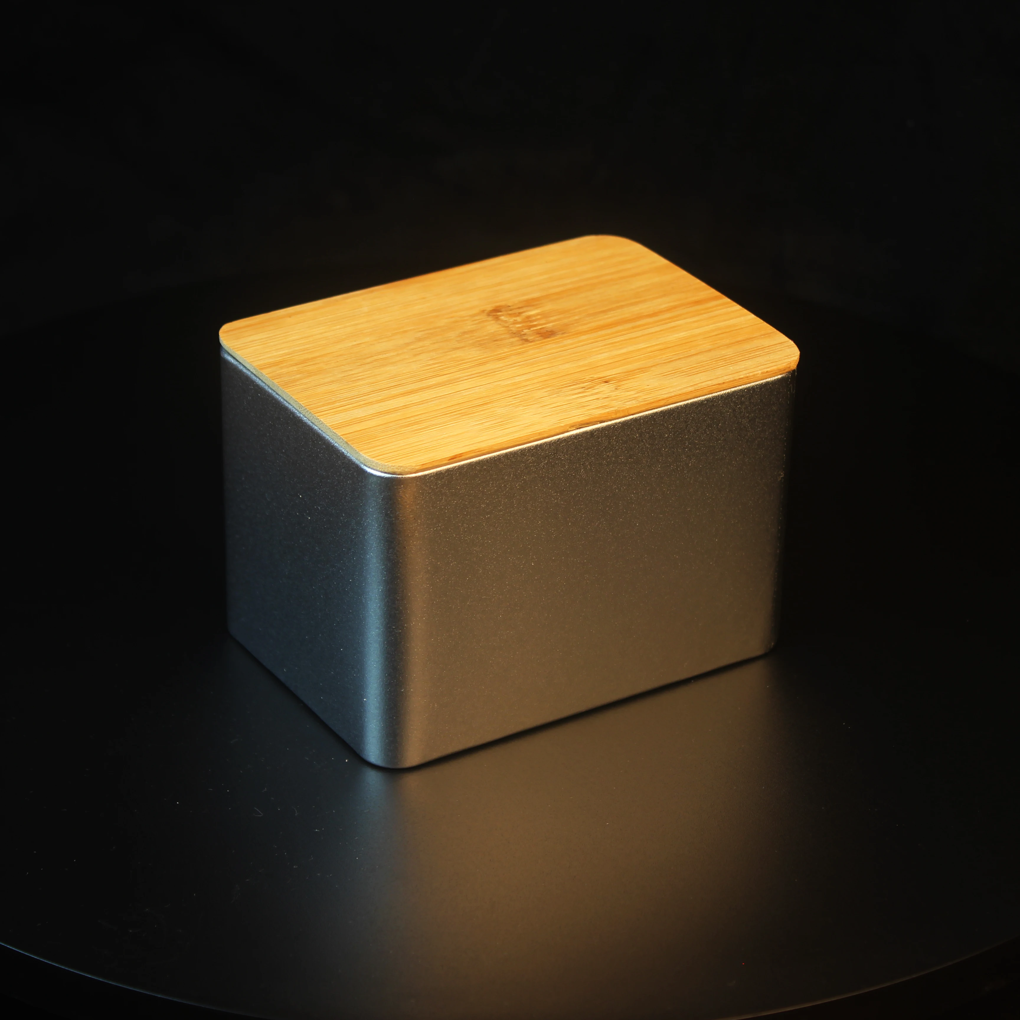 Упаковочная жестяная коробка на заказ подарочная упаковка чашки для чая и кофе чая конфеты металлическая банка с бамбуковой крышкой BP-100Y