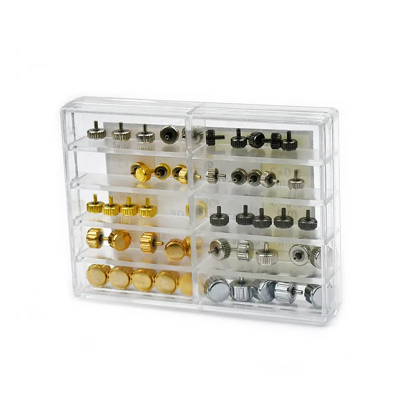 Assorted Watch Crown Parts Replacement Accessories Watch crown Repair Tool watch parts Gold and Silver