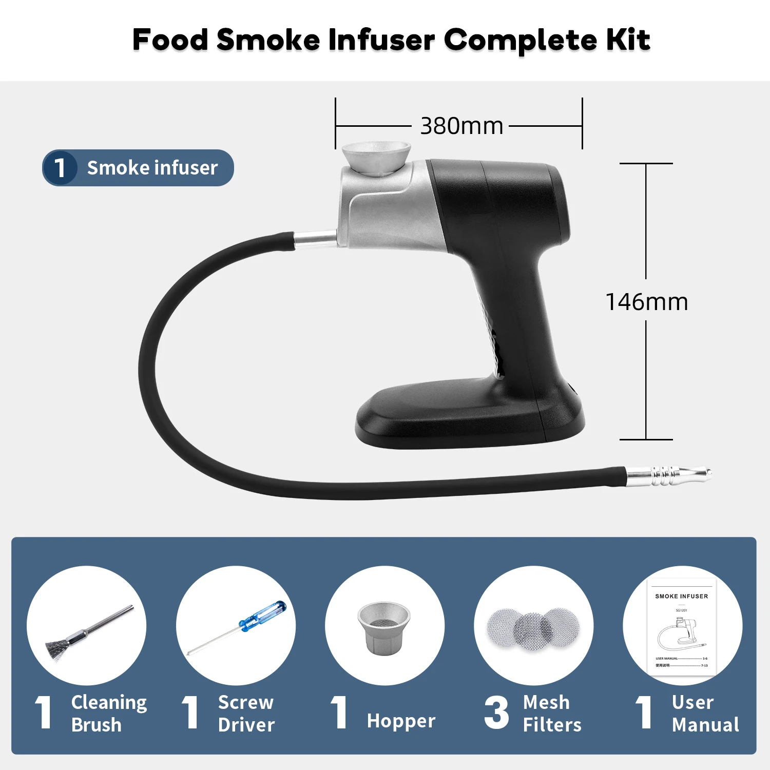 Quick Cool Smoke Infusing Stable Stand  Bar Turkey Cheese Luxury Smoking Infuser