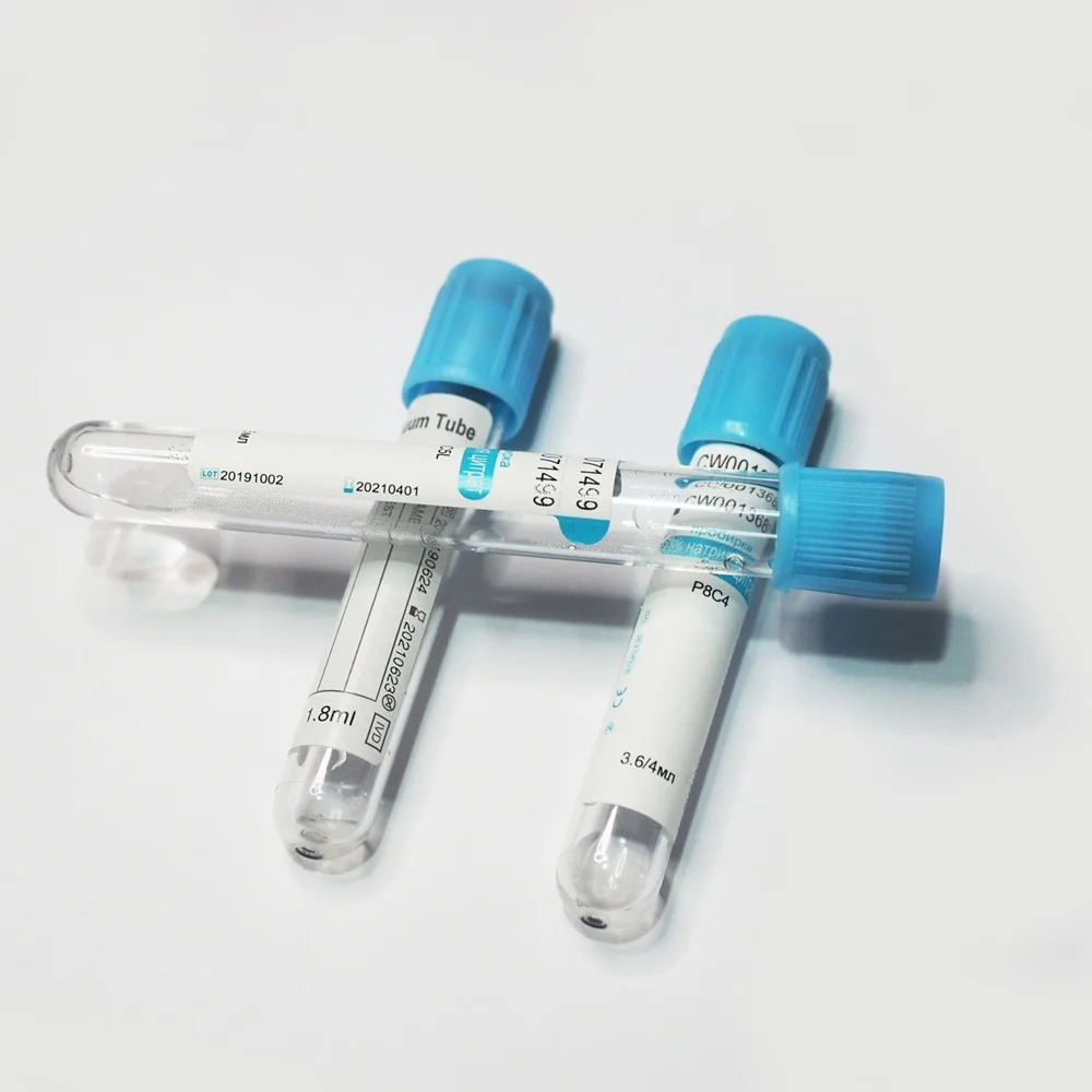 Трубка для забора крови цитрата натрия