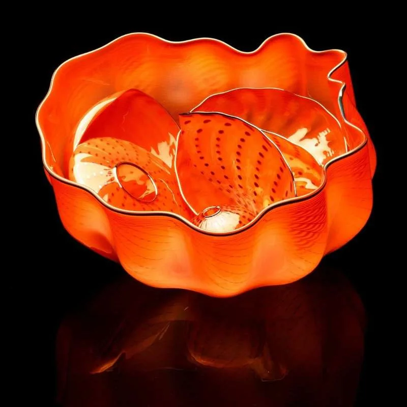 Gorgeous Painting Stained Art And Craft Ornamental Murano Glass Bowl Decoration for Home Natural Crafts