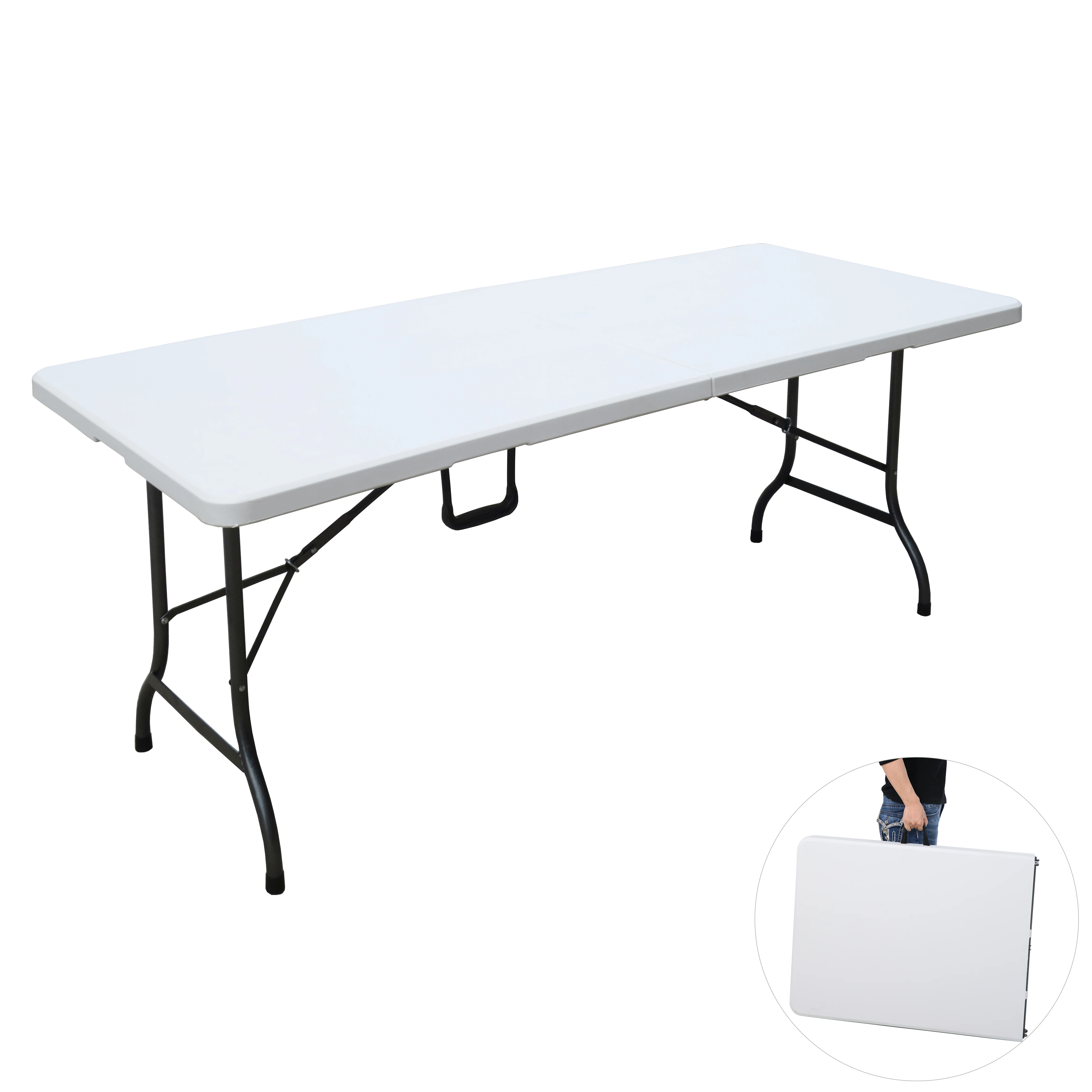 China Supplier Portable Small Camping Table Wholesale Cheap Plastic Folding Outdoor Custom Plastic Folding Camping Picnic Table