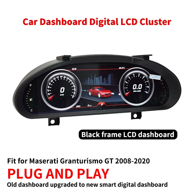 Krando 12.3' Linux Digital Instrument Cluster For Maserati Granturismo GT 2008 - 2020 Virtual CockPit LCD Car Dashboard Panel