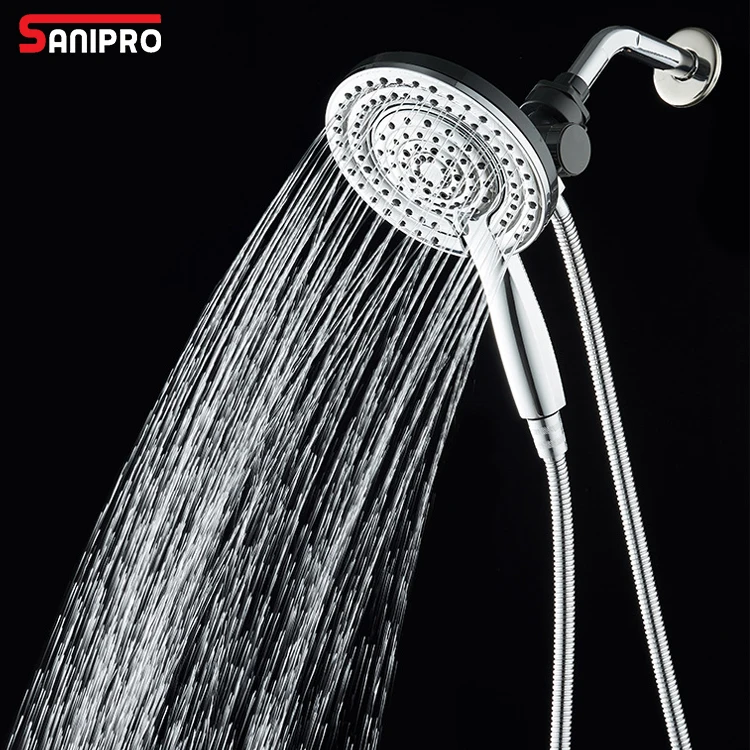 SANIPRO Juego de ducha Bathroom Faucet Set Simple ABS 2 In 1 Shower Head Combo with Rainfall Top Shower Hand Spray